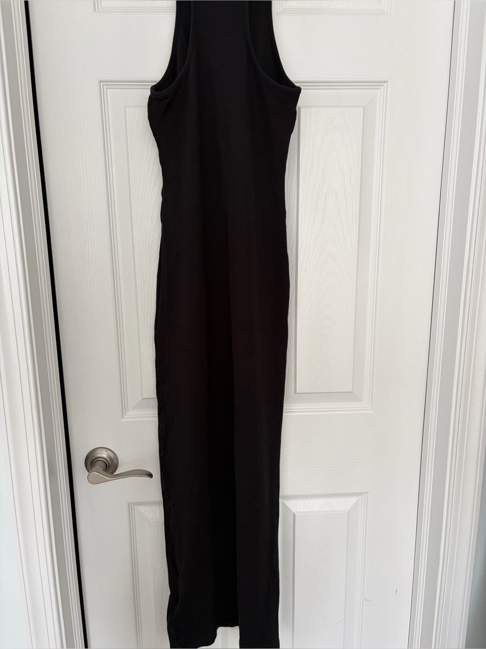 Off-White Black Ribbed Racerback Dress - Picture 5 of 16